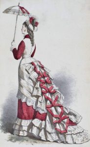 1875 Fashion plate, 1875 via shewhoworshipscarlin