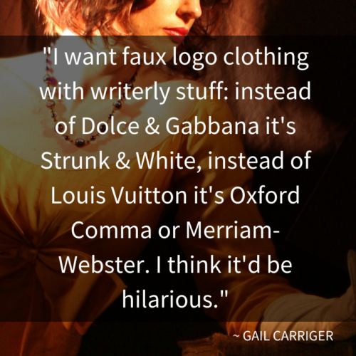 Quote Faux Logo Clothing for Writers Gail